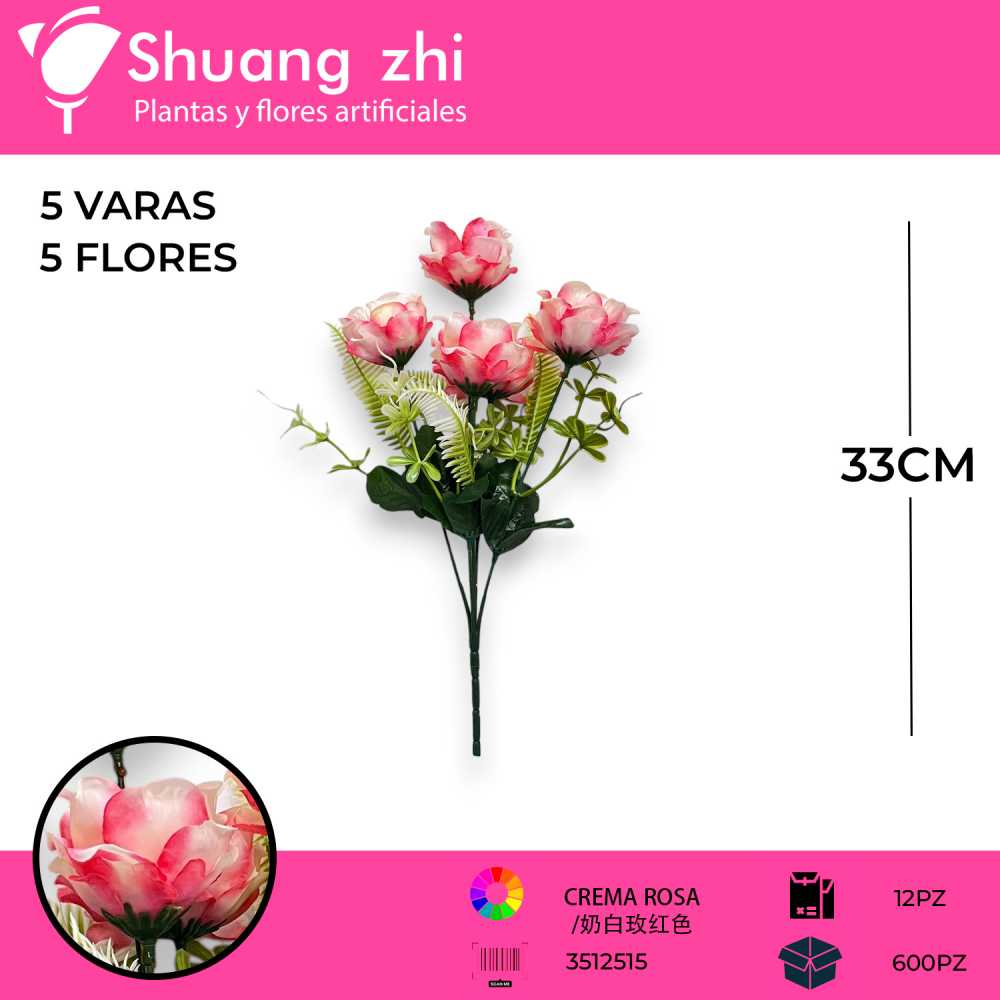 FLOR MINI JADE 5 VARAS LABIOS