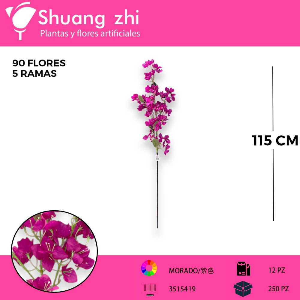 VARA BUGANVILLA MORADO 120CM