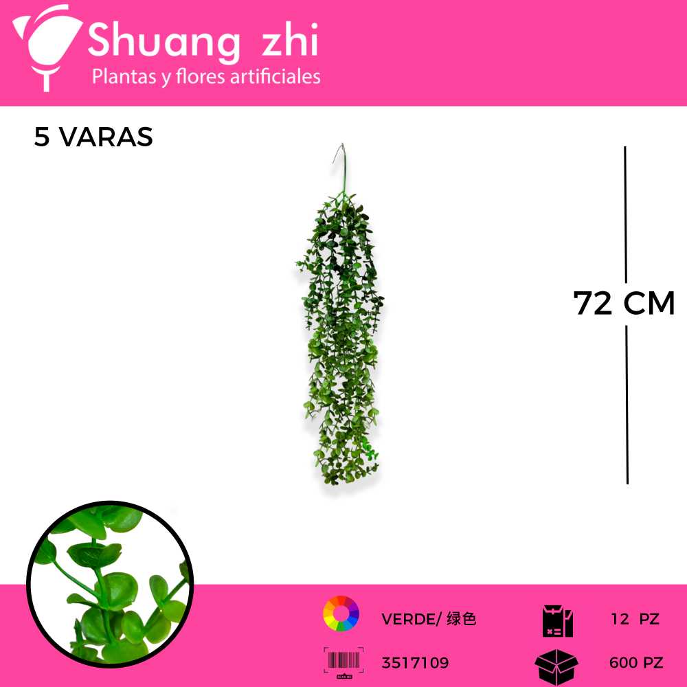 COLGANTE VERDE 72 CM