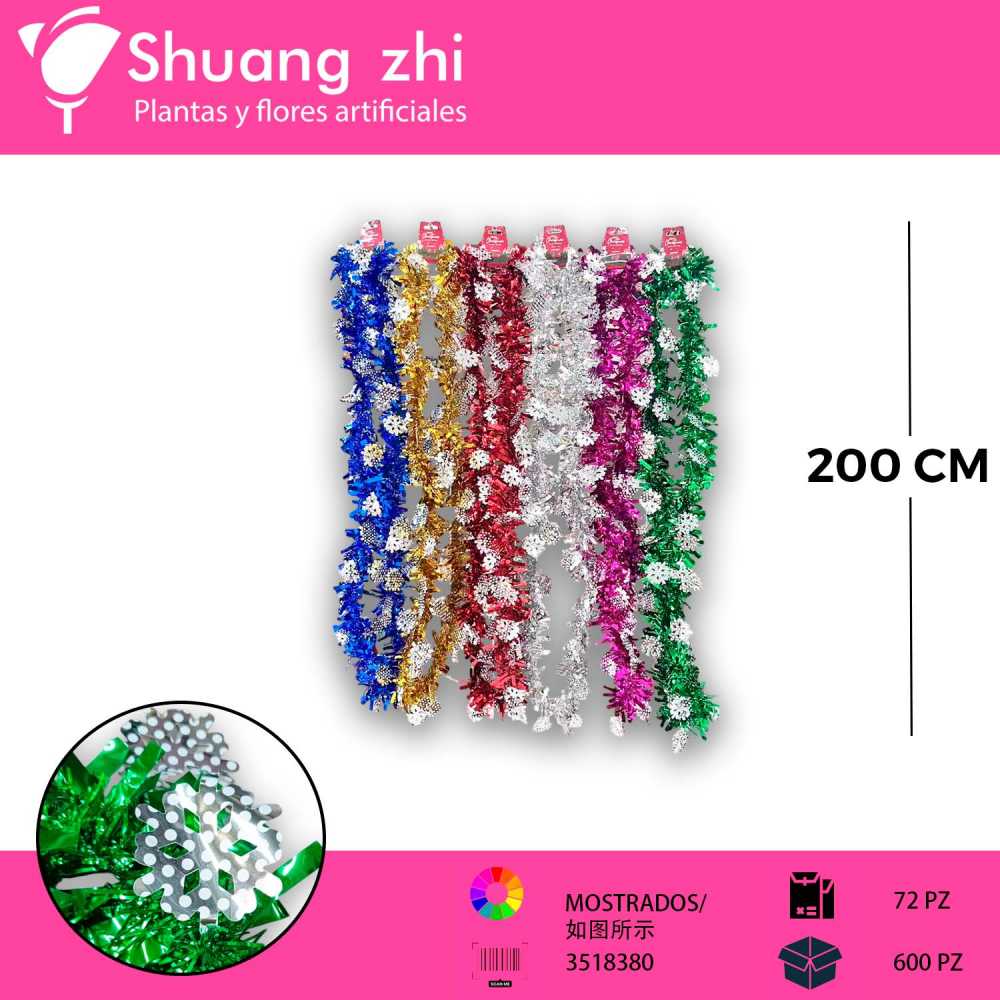 ESCARCHA 6 COLORES 220CM