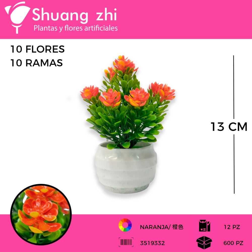 MACETA MINI NARANJA 13CM