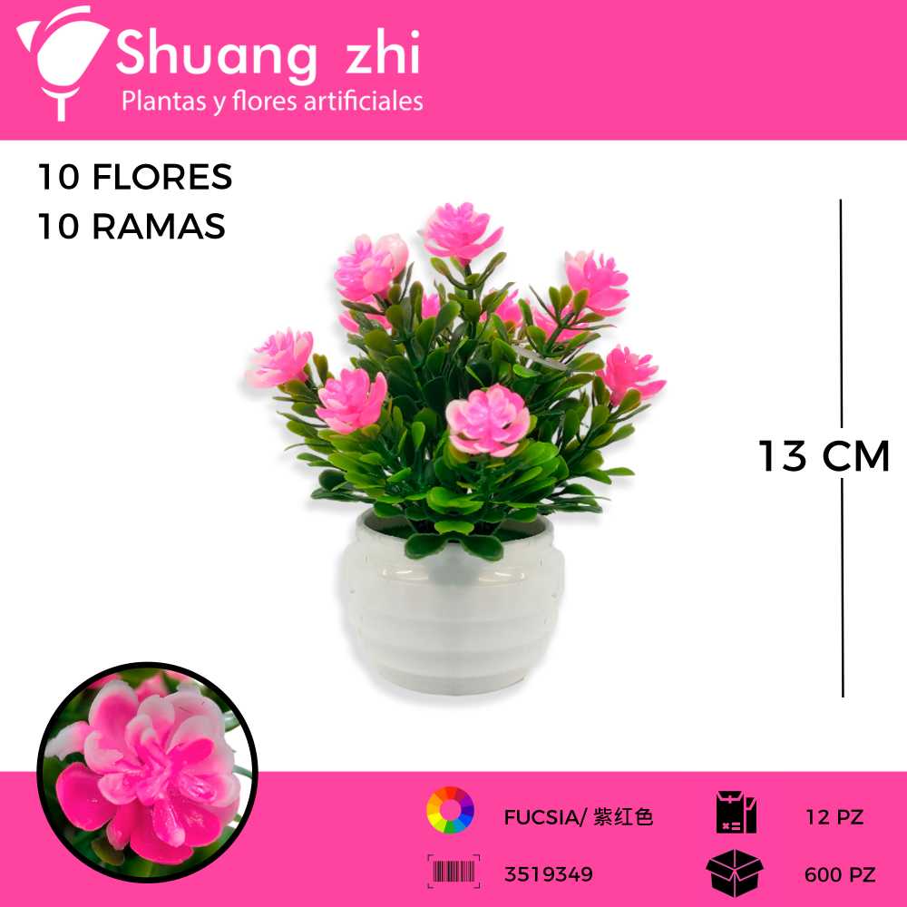 MACETA MINI FUCSIA 13CM