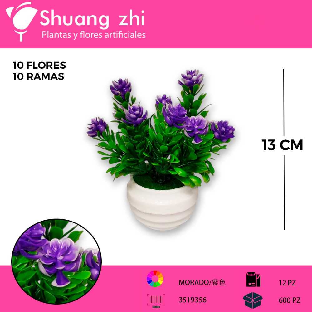 MACETA MORADO 13CM
