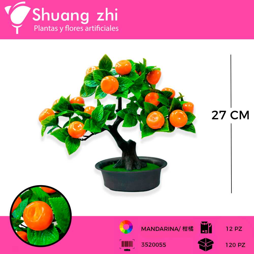 MACETA MANDARINA 27 CM
