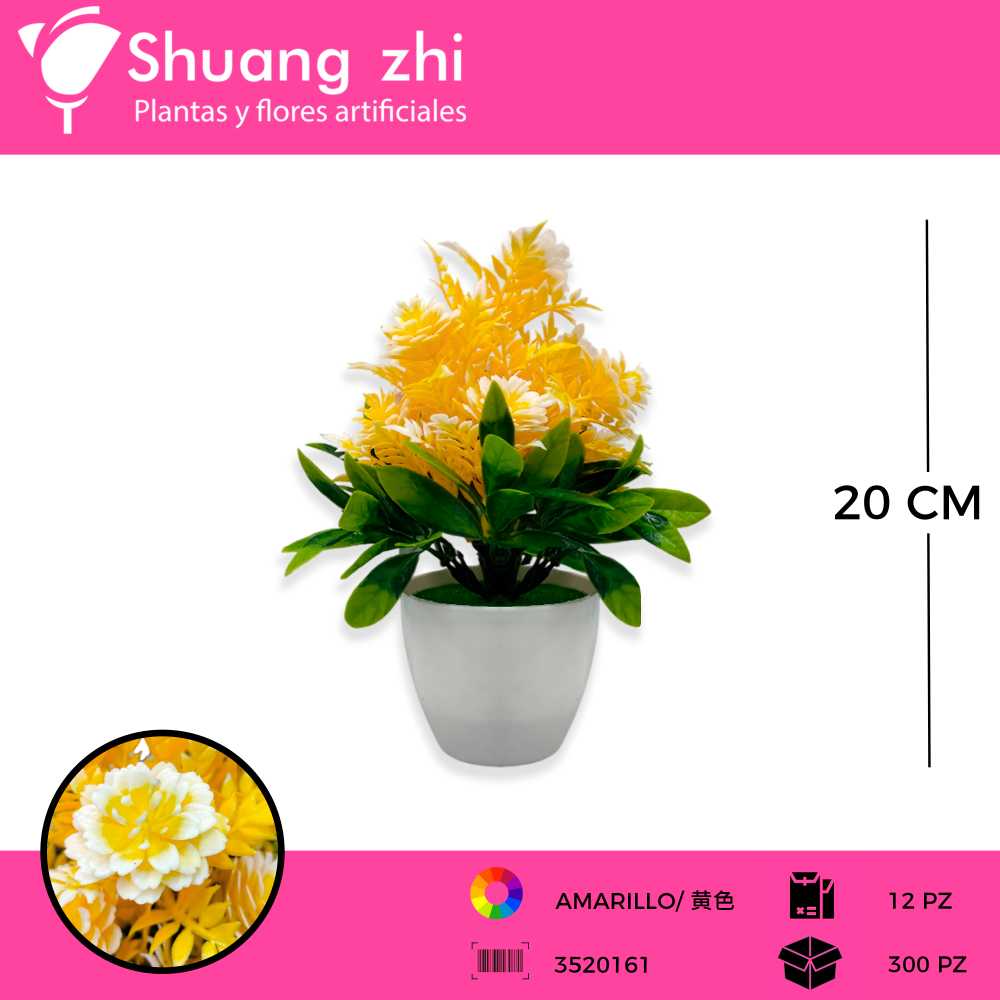 MACETA MINI AMARILLO 20CM