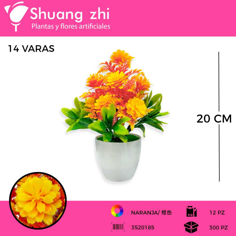 MACETA MINI NARANJA 20CM