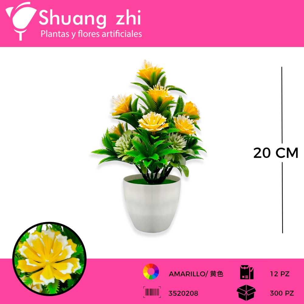 MACETA MINI AMARILLO 20CM
