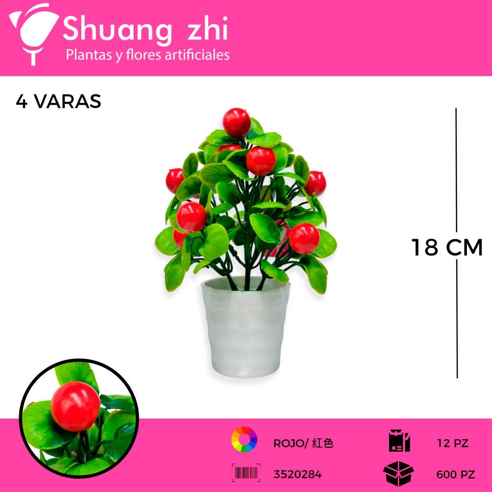 MACETA MINI CEREZA 18CM