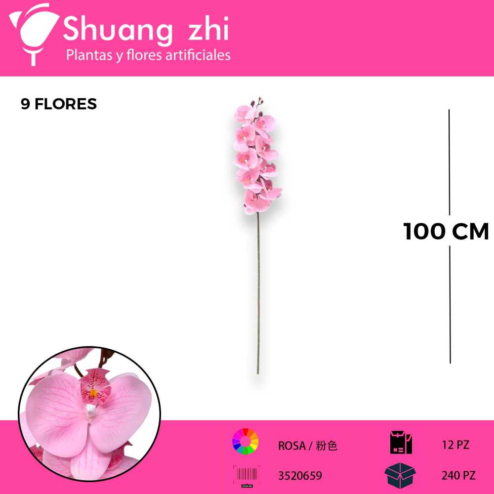 VARA ORQUIDEA NATURAL TOUCH ROSA
