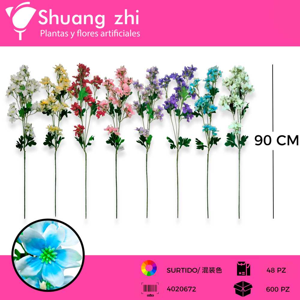 VARA FLOR MARGARITA 8 COLORES SURTIDO