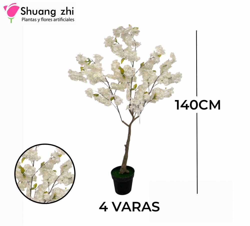 PLANTA CEREZO 4 VARAS BLANCO