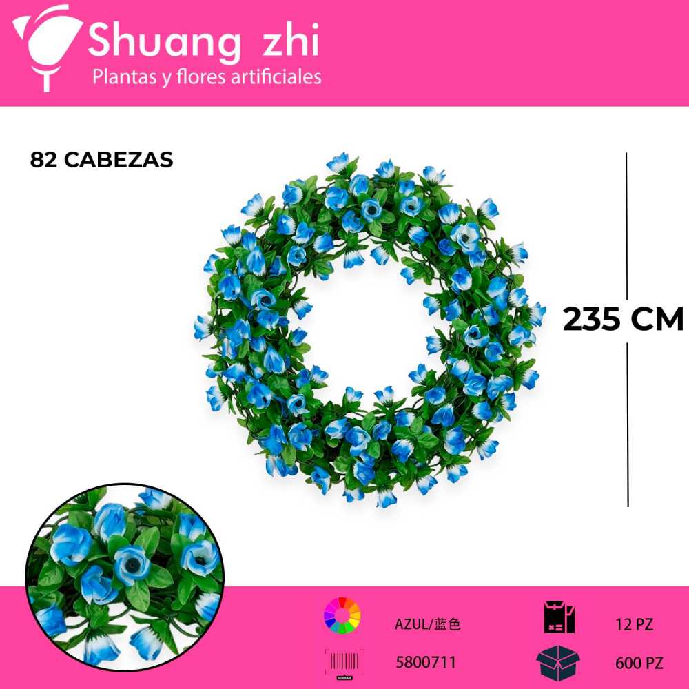 GUIA MAGNOLIA BOTON AZUL 235CM
