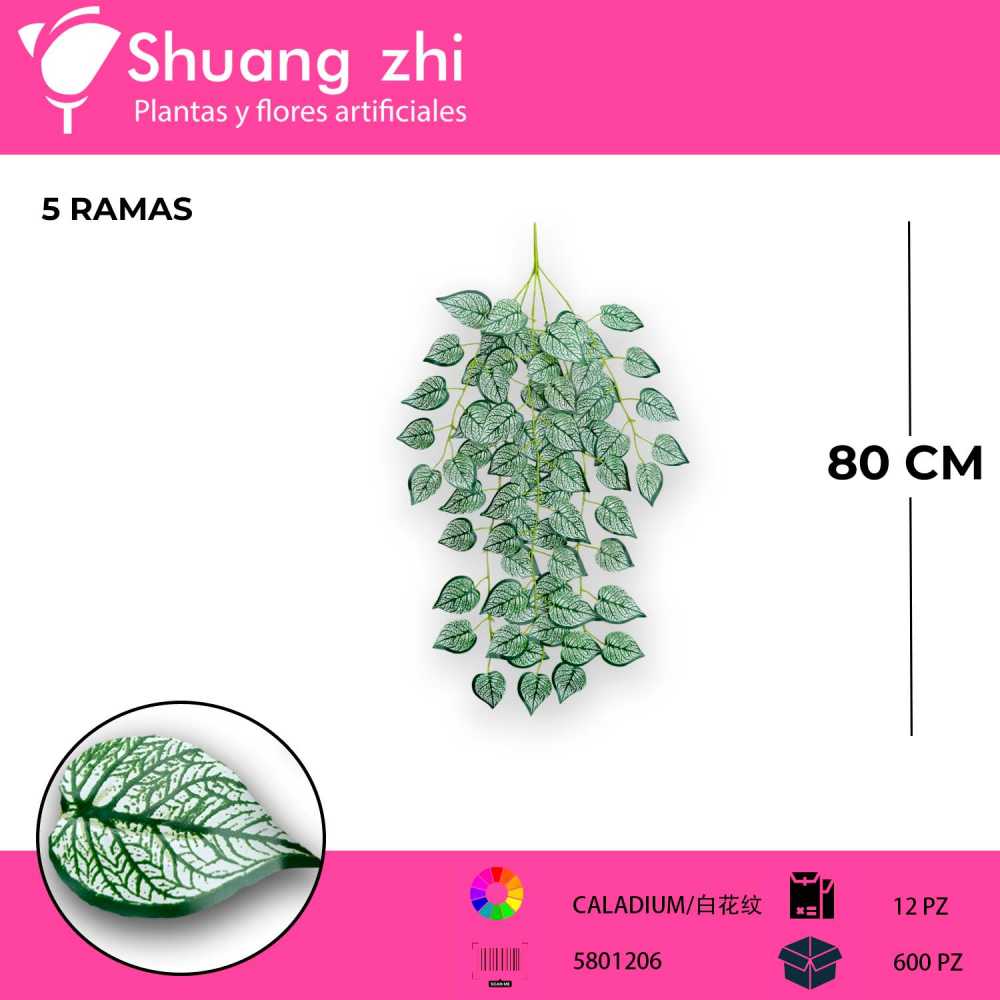 COLGANTE HOJA BLANCA 5 VARAS