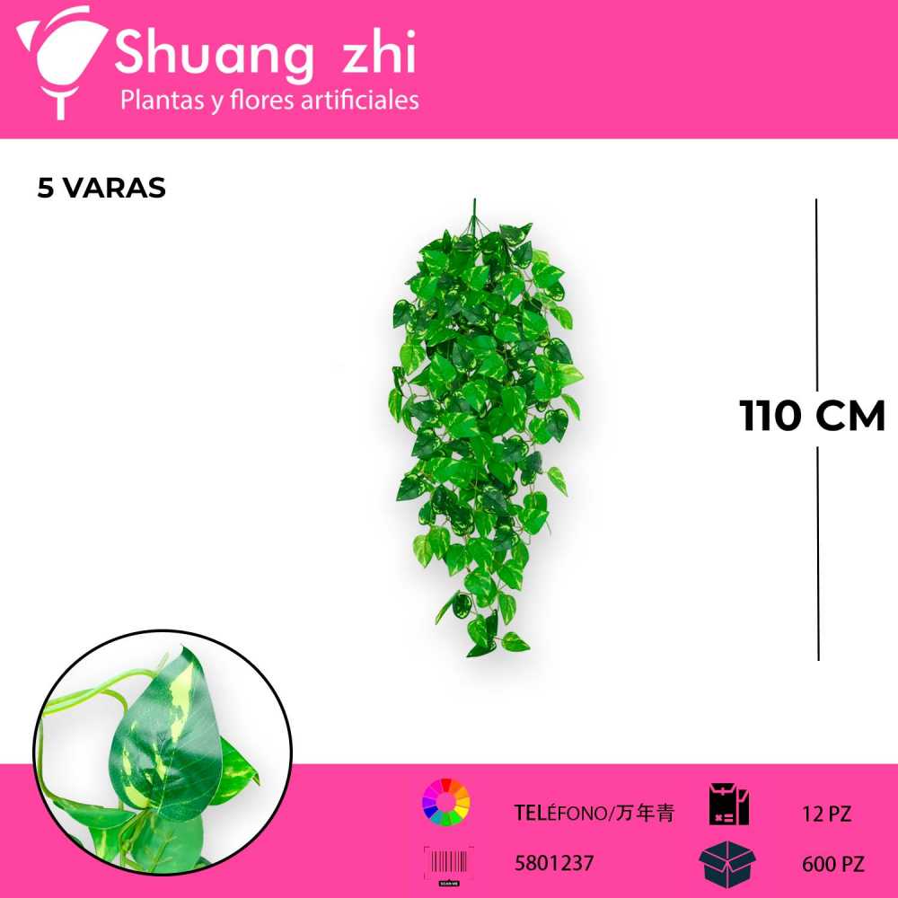 COLGANTE HOJA VERDE 5 VARAS