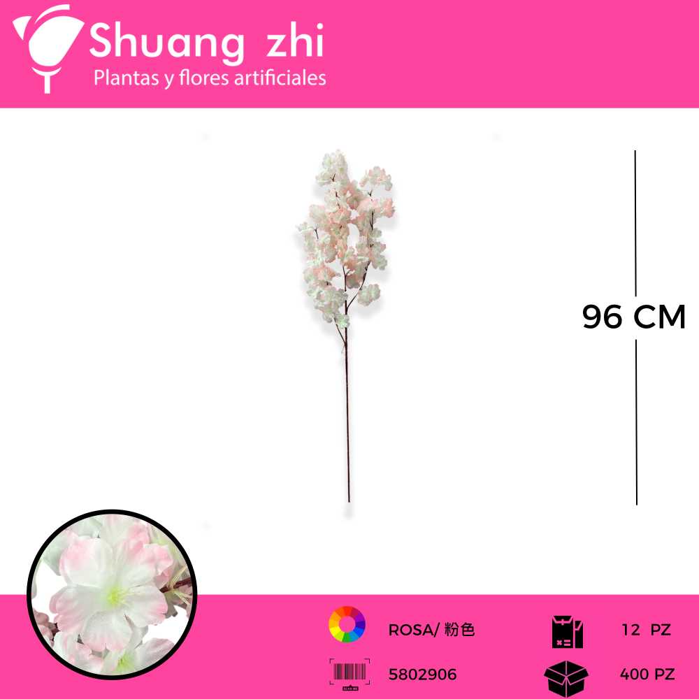 VARA CEREZO ROSA 96 CM