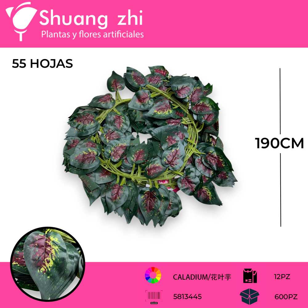 GUIA 190CM NATURAL TOUCH CALADIUM