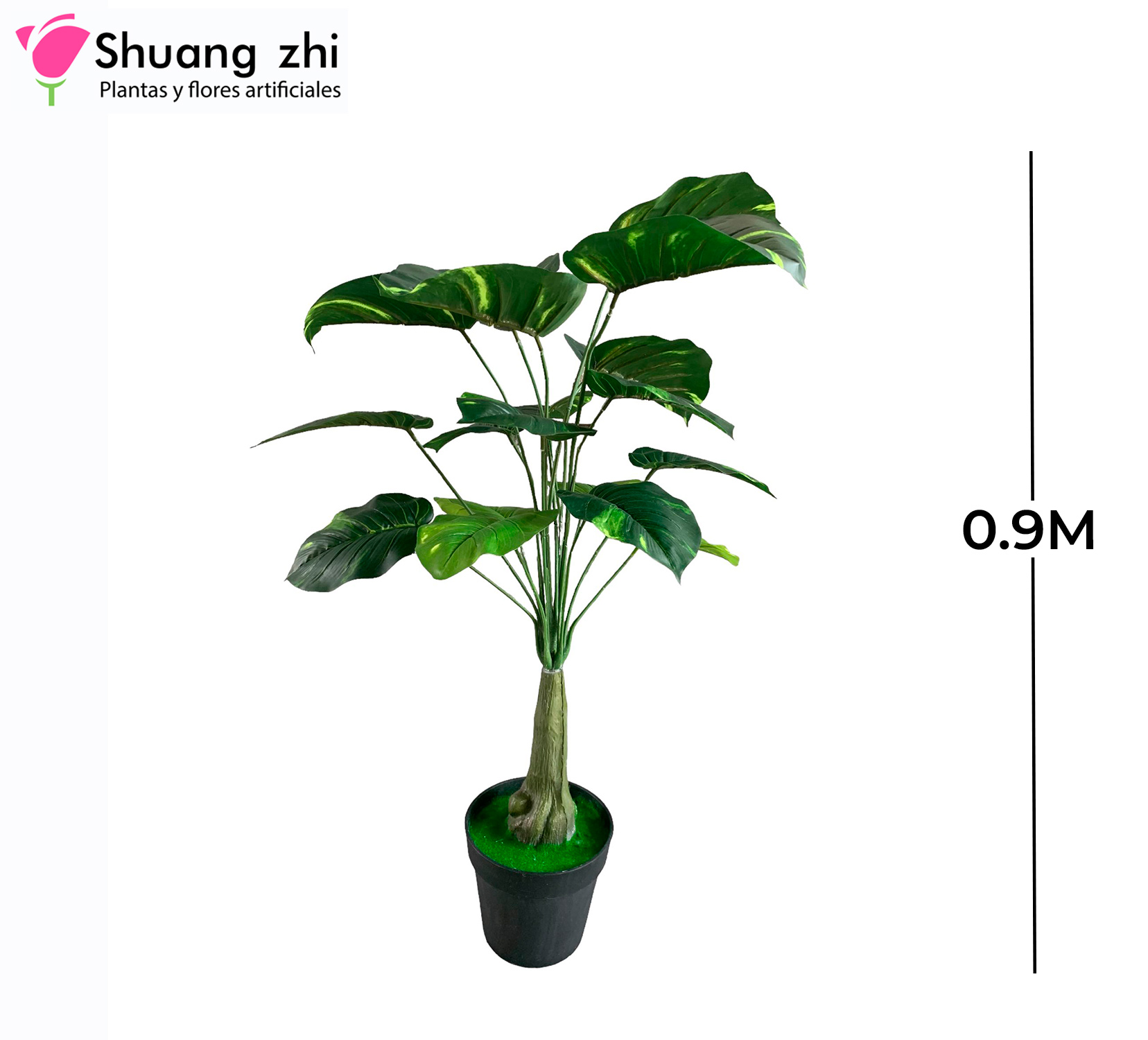 PLANTA 0.9M 18 HOJAS CON MACETA