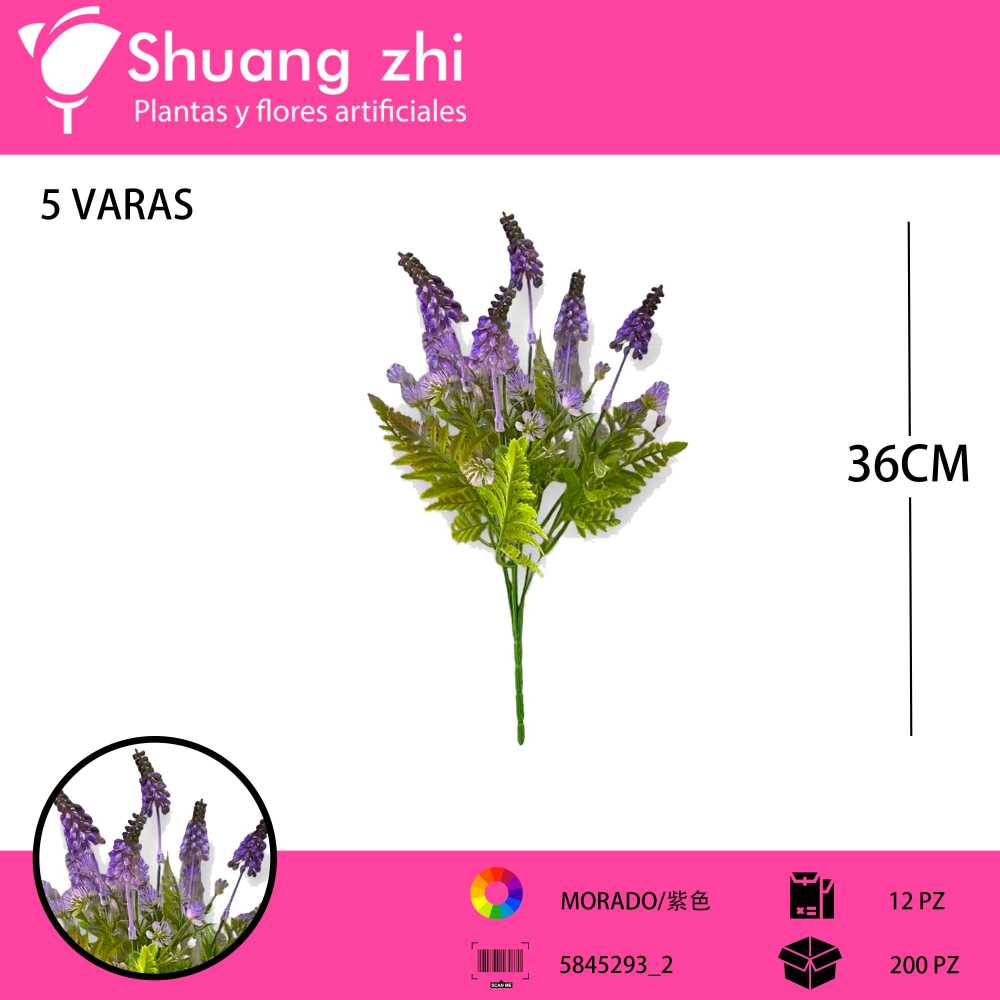 HOJA VERDE MINI MORADO