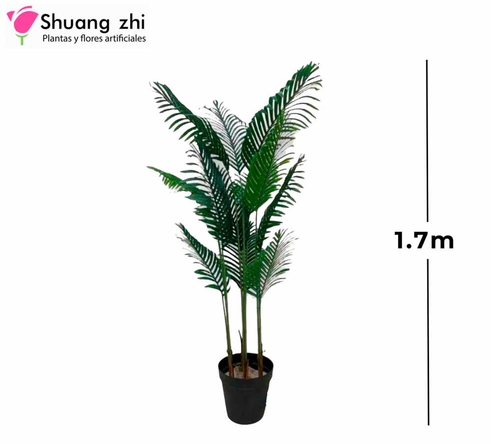 PALMERA DE 4 PALOS 12 HOJAS 170CM CON MACETA