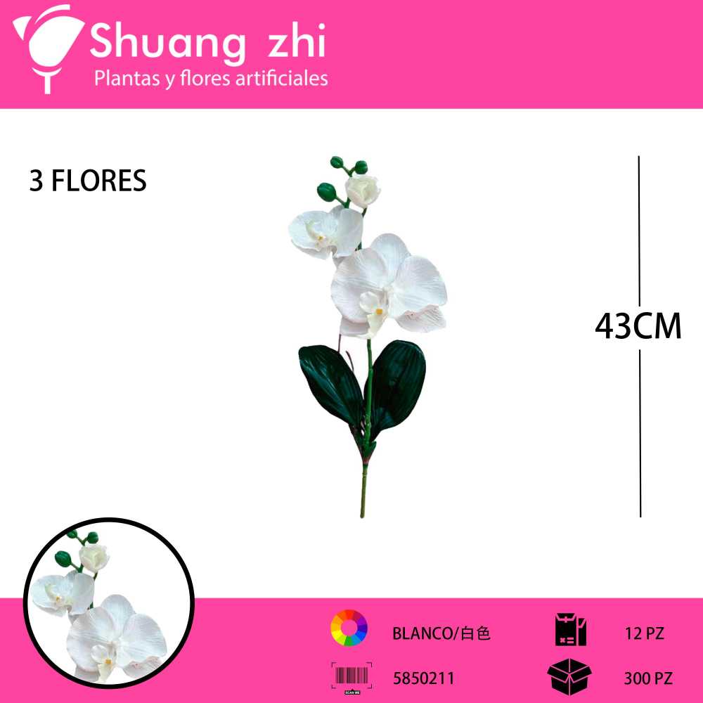 ORQUIDEA BLANCO 43CM