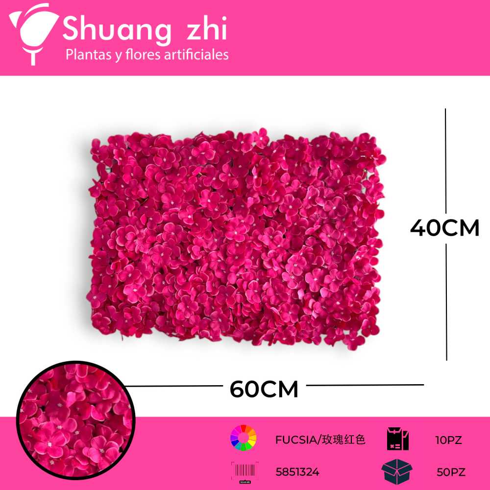 TAPETE FLOR FUCSIA 40X60CM