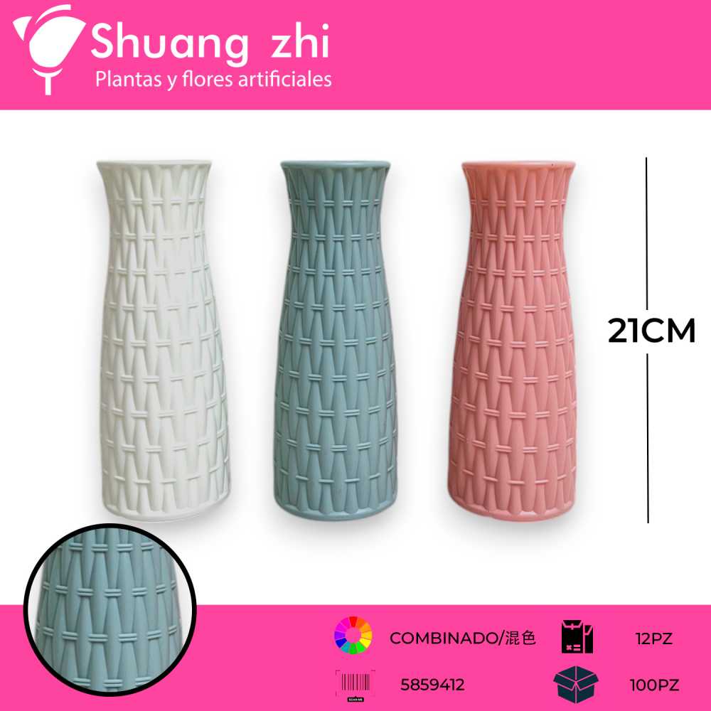 MACETA  PLASTICO 21CM