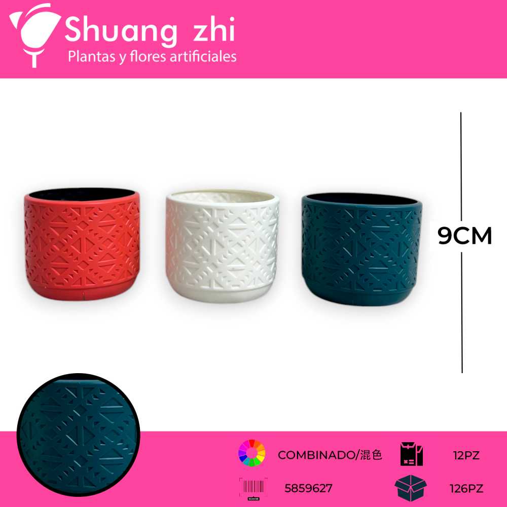 MACETA PLASTICO 9CM