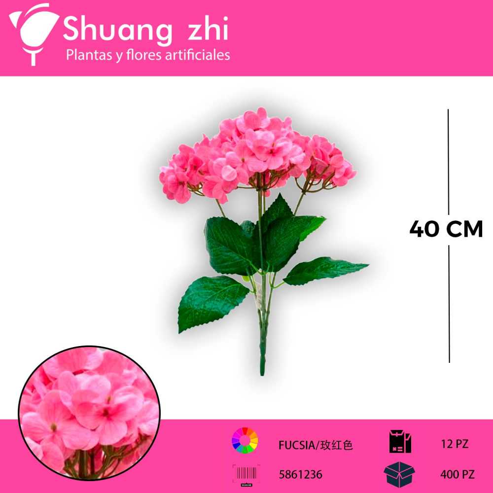 RAMO HORTENSIA 5 VARAS NATURAL TOUCH