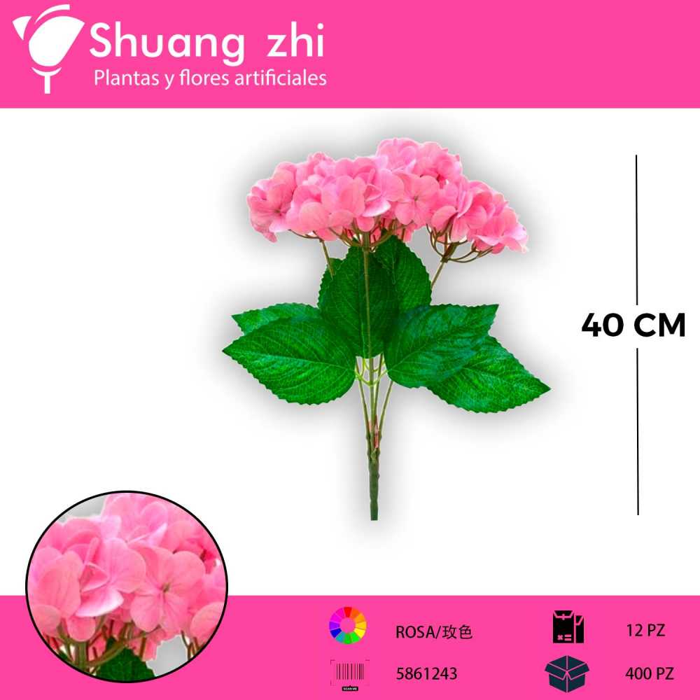 RAMO HORTENSIA 5 VARAS NATURAL TOUCH
