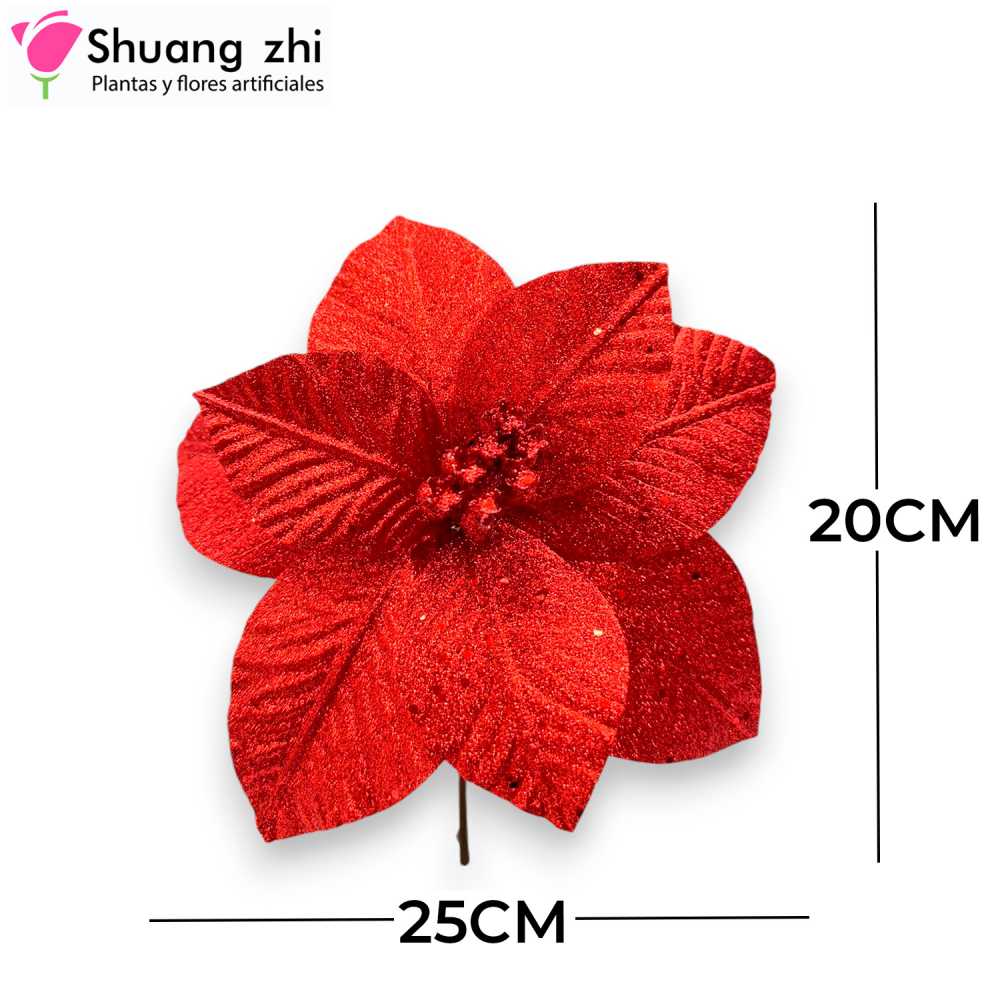 FLOR NAVIDAD ROJO 20CM