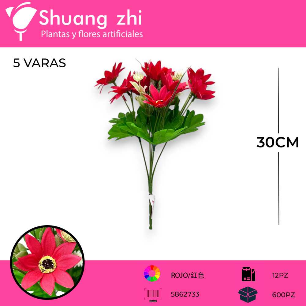 FLOR MINI ROJO