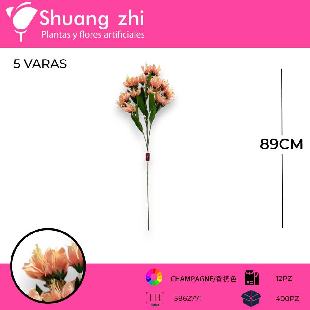 VARA FLOR LILI CHAMPAGNE 89CM