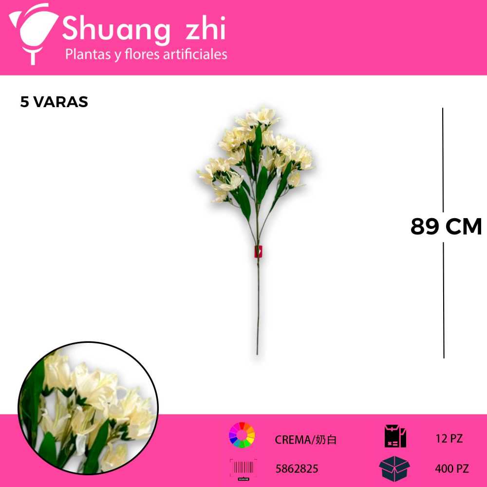 VARA FLOR LILI CREMA 89CM