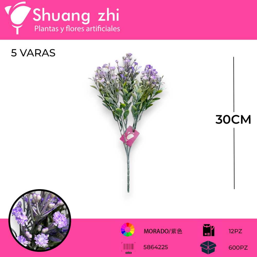 FOLLAJE MORADO 30CM