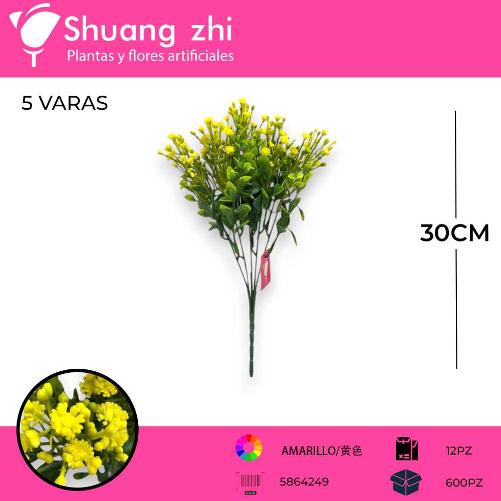 FOLLAJE AMARILLO 30CM