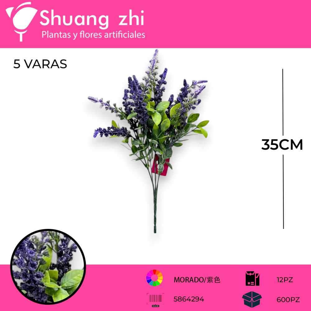 FOLLAJE MORADO 35CM