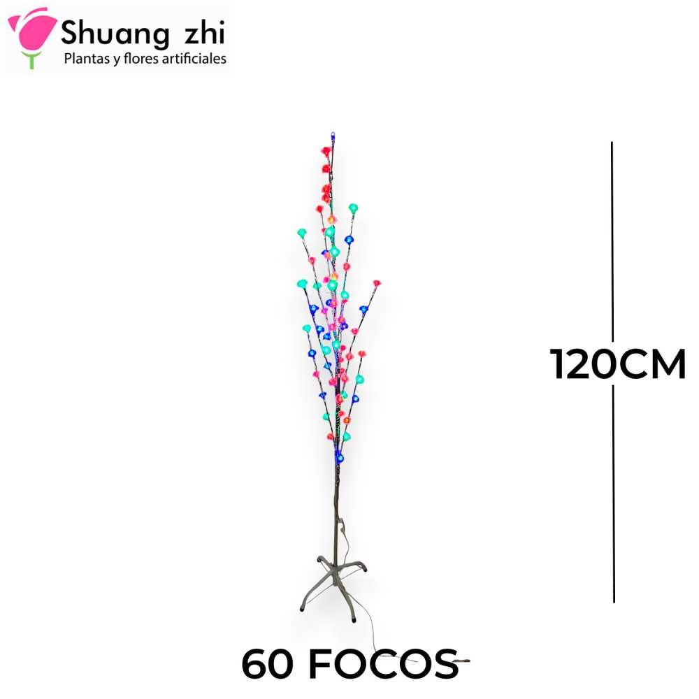 ARBOL CON LUZ 60FOCOS 120CM
