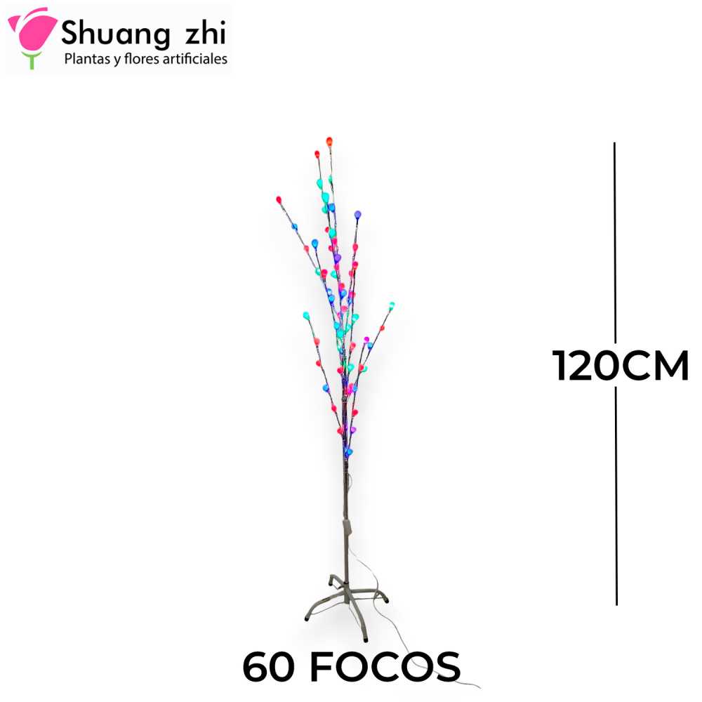 ARBOL CON LUZ 60FOCOS 120CM