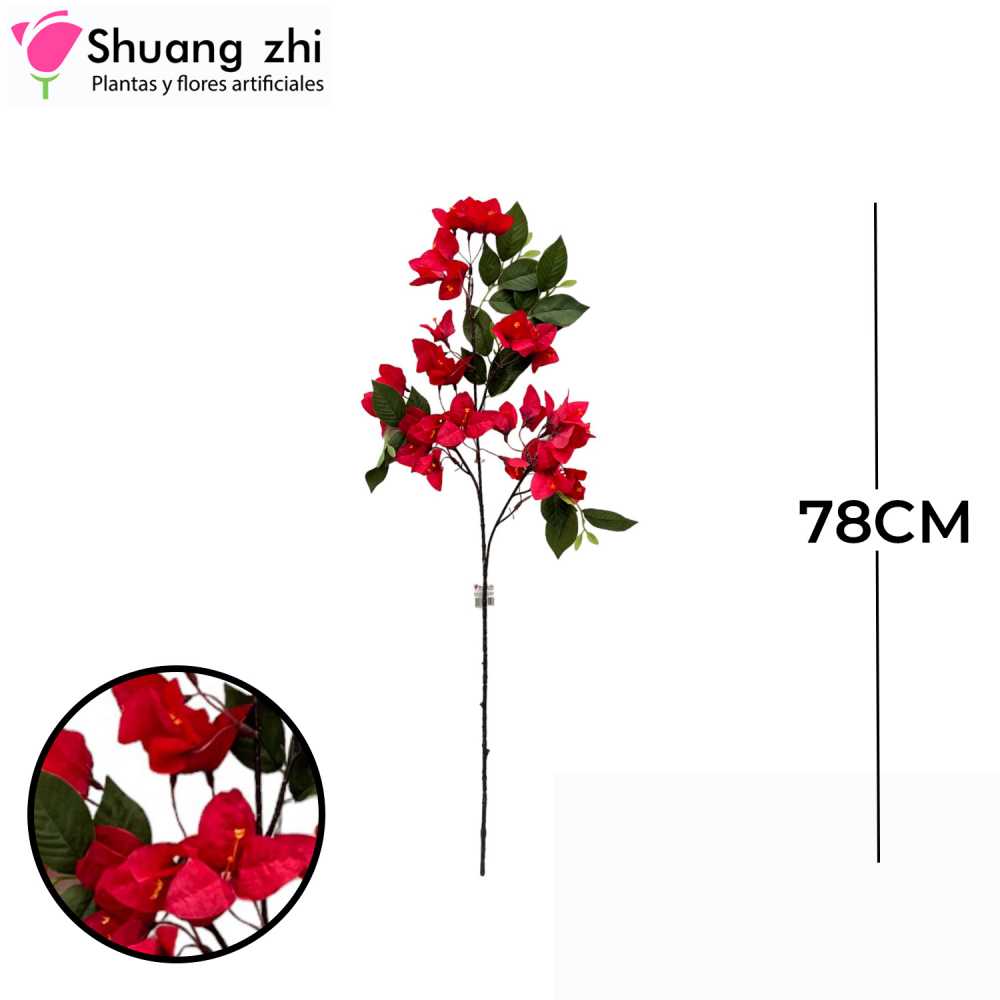 VARA FLOR ROJO 78CM