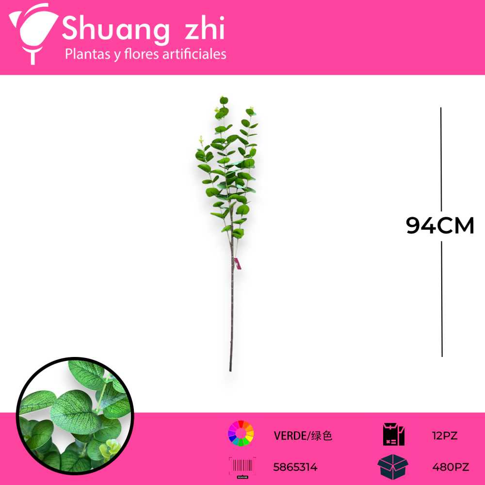 VARA DOLAR VERDE 94CM