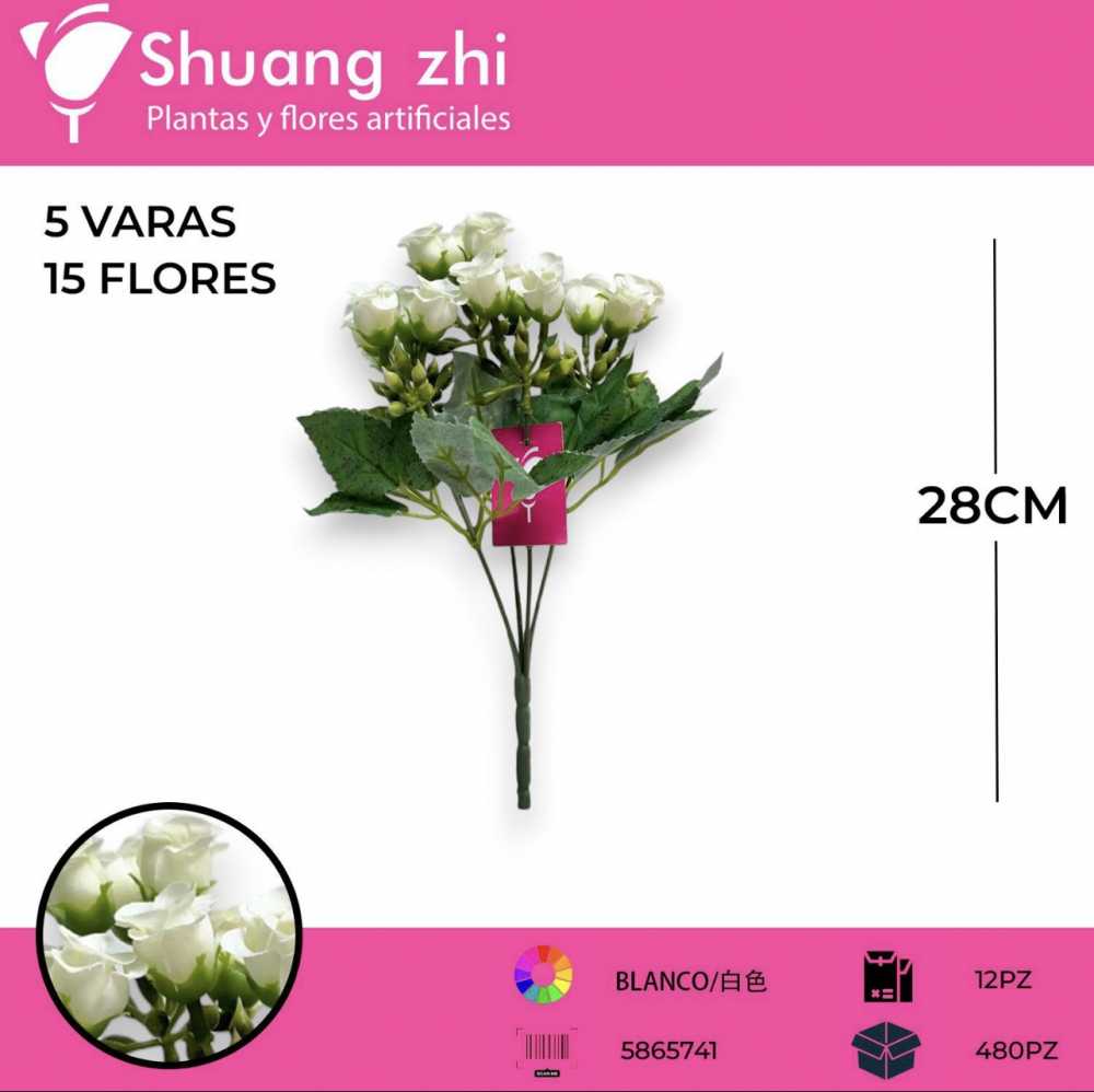 FLOR MINI BLANCO 28CM
