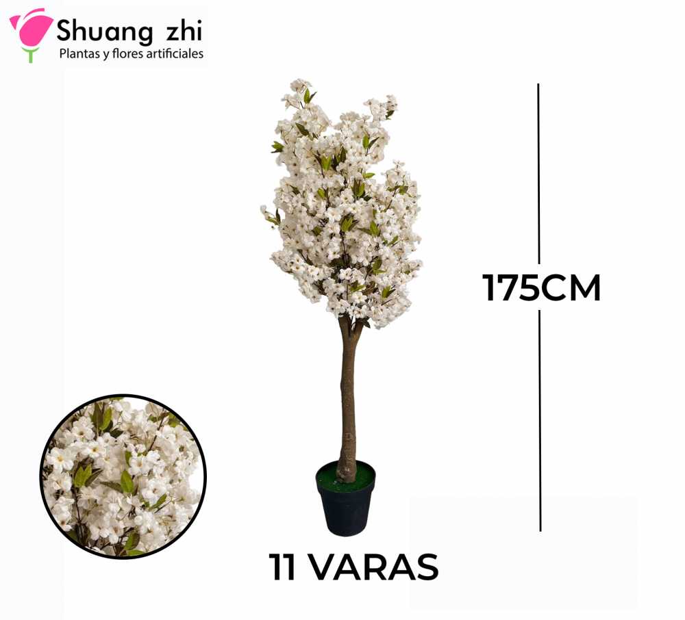 PLANTA 11 VARAS BLANCO CON MACETA