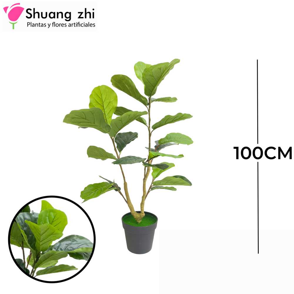 PLANTA 24 HOJAS CON MACETA 100CM