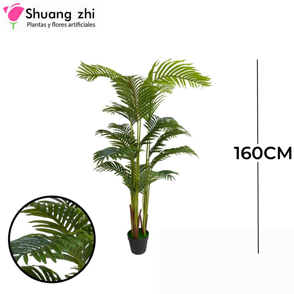 PLANTA PALMERA 15 HOJAS CON MACETA 180CM
