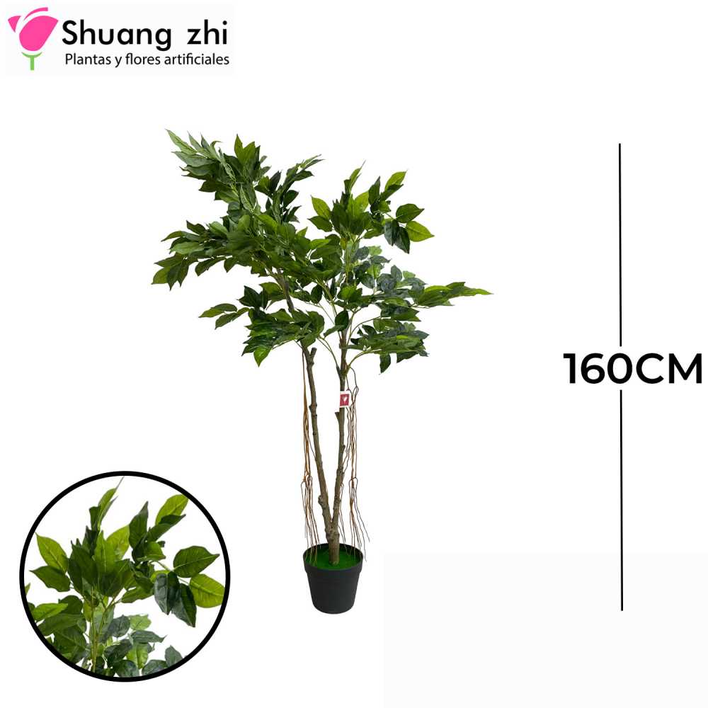 PLANTA 122 HOJAS CON MACETA 160CM