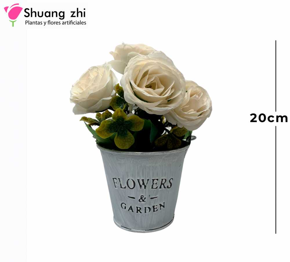 MACETA FLOR BLANCA 20CM