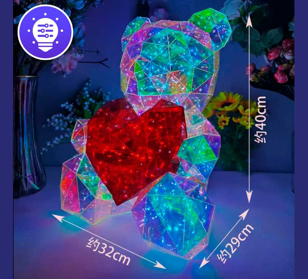 OSO DE LUZ CON CONTROLADOR DE SERIE 40CM