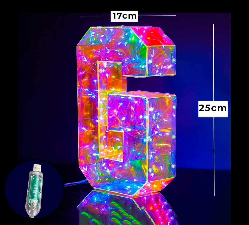 LETRAS DE LUZ CON CONTROLADOR DE SERIE 25CM