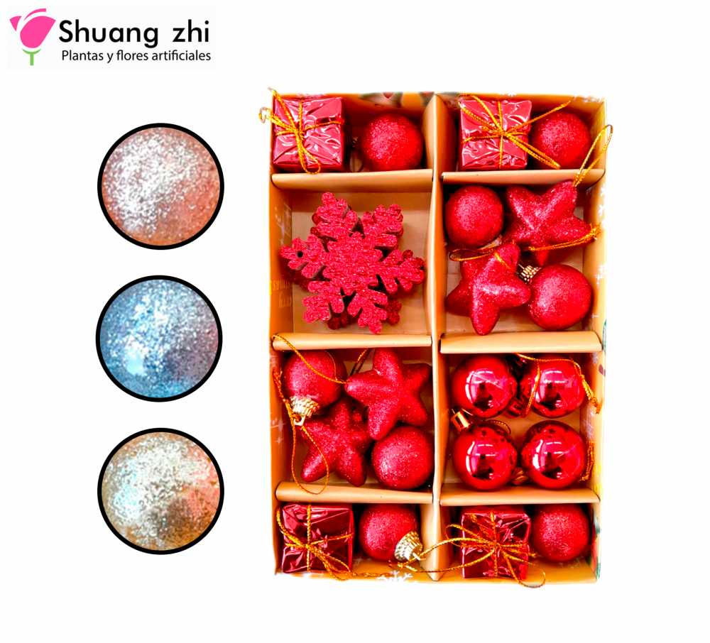 ADORNO NAVIDEÑO 22PC COLORES SURTIDO