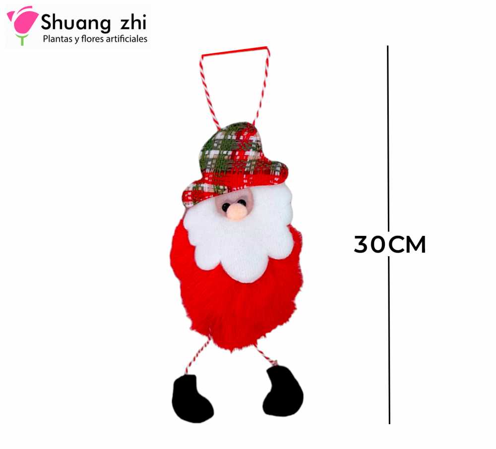 COLGANTE NAVIDEÑO ROJO 30 CM  3/MODELO SURTIDO